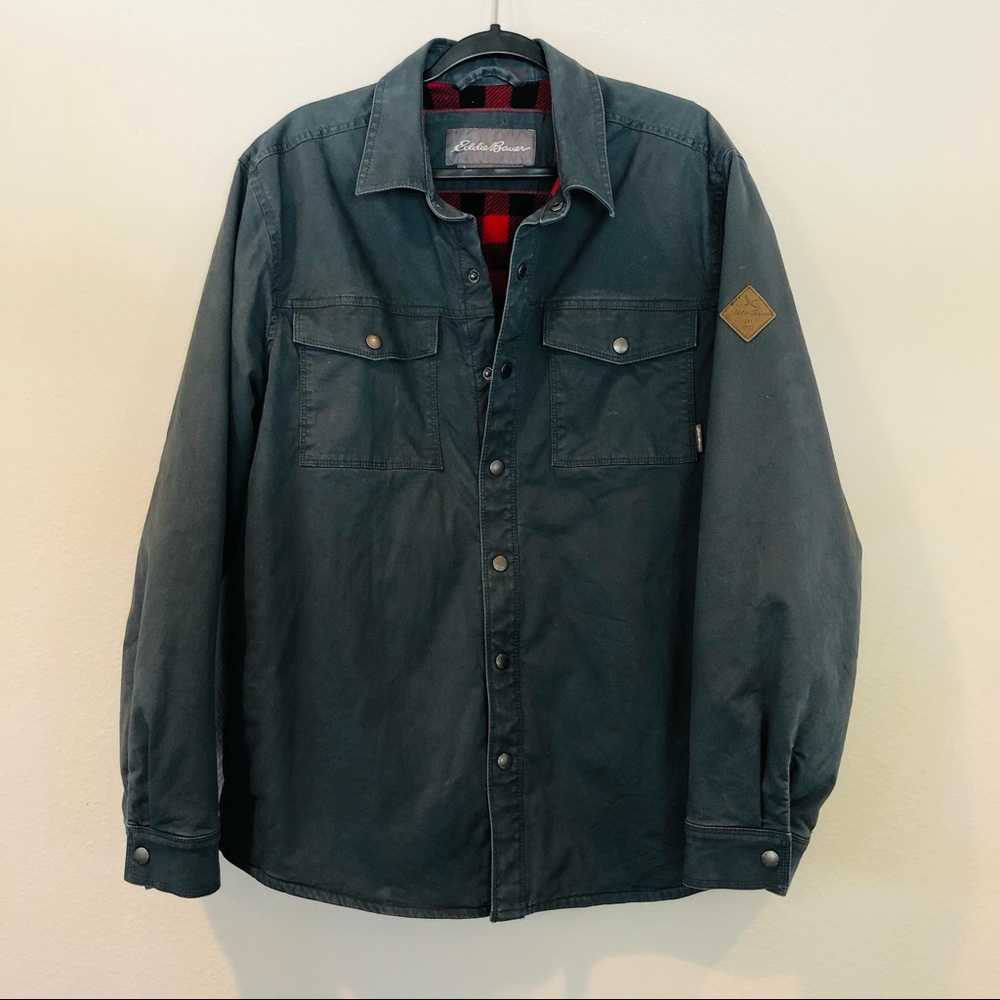 Eddie Bauer Outdoor Snap Button Fleece Lined Jacket  Large